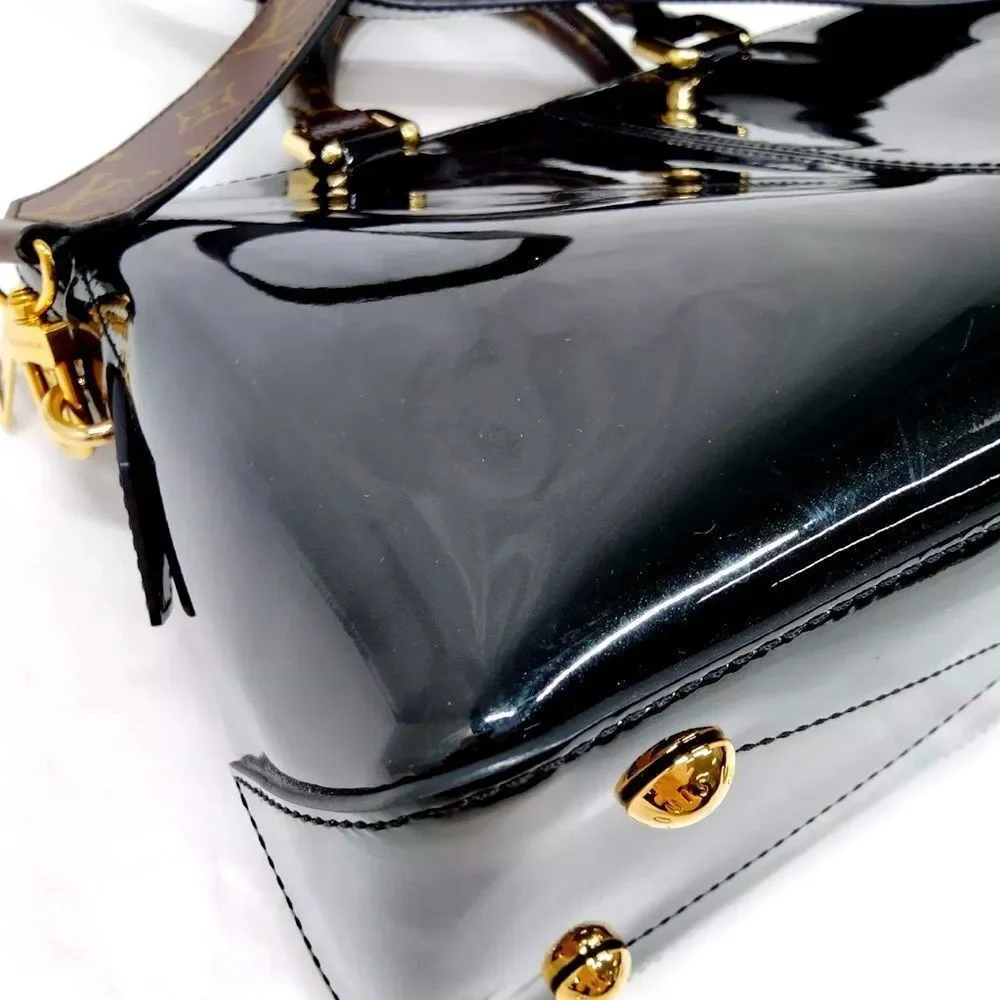 Louis Vuitton LV Handbag M54626 Miroir Black Patent LV Canvas Top Handle Tote - Picture 9 of 16
